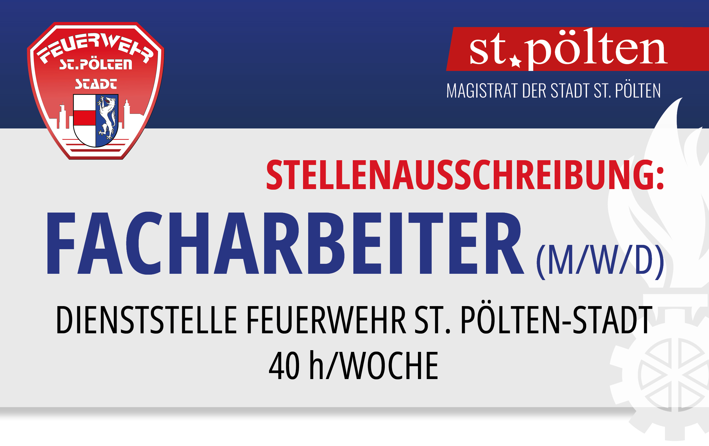 Wir suchen Verstärkung: Facharbeiter mit Dienstort Feuerwehr!